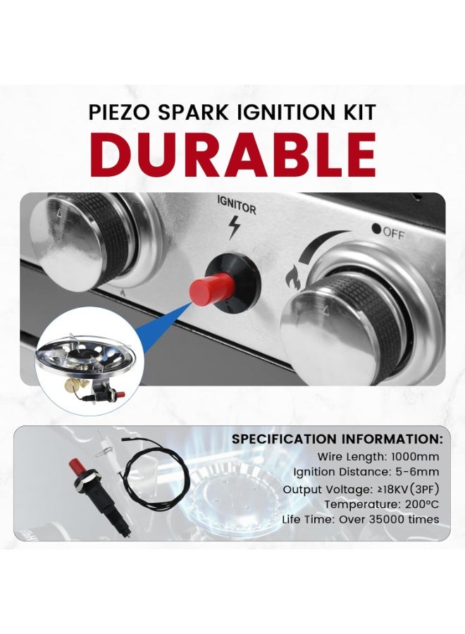 Piezo Ignition Kit with Propane Push Button with Ceramic Threaded Electrode for Gas Fireplace Oven Heating Kitchen  (Pack of 1) - Image 5
